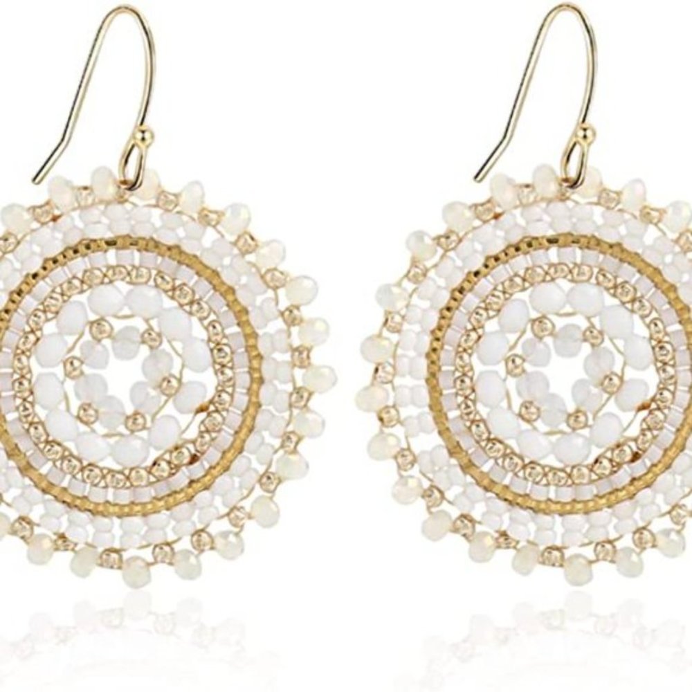 Anthropologie Crystals Bohemia Circle Earrings - Picture 5 of 5